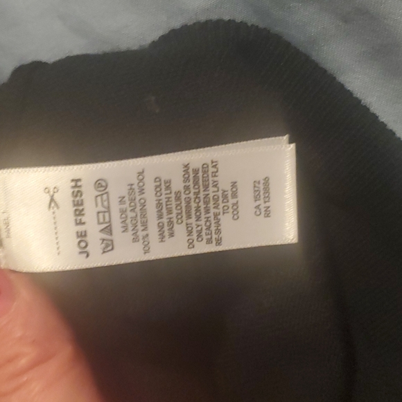 LONG sleeve Black Wool Top - Picture 3 of 3